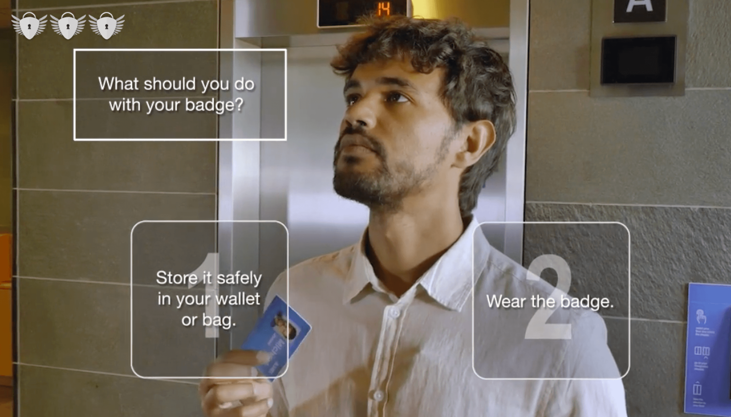 Interactieve video-badge